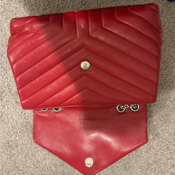 YSL Saint Laurent Red Shoulder Bag - Picture 3 of 8